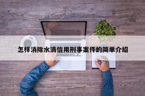 怎样消除水滴信用刑事案件的简单介绍