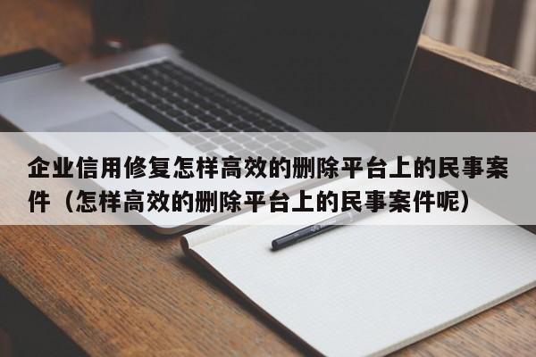 企业信用修复怎样高效的删除平台上的民事案件（怎样高效的删除平台上的民事案件呢）